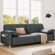 79" 2-Seater Modern Couch, Apartment Lounge,Dark Grey