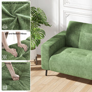 81" Oversized Loveseat Spring Cushion Sofas, Green Chenille