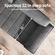 82.7" Sofa, Comfy Sofa Couch with Deep Seats,Grey