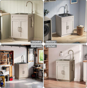 ANCTOR 24 Inch Laundry Sink with Cabine