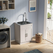 ANCTOR 24 Inch Laundry Sink with Cabine
