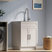 ANCTOR 24 Inch Laundry Sink with Cabine