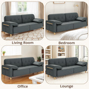 79" 2-Seater Modern Couch, Apartment Lounge,Dark Grey
