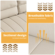 82.7" Sofa, Comfy Sofa Couch with Deep Seats,Beige