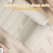 82.7" Sofa, Comfy Sofa Couch with Deep Seats,Beige