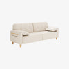 81" Oversized Loveseat Deep Spring Cushion Sofas, Beige Chenille