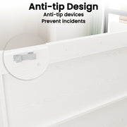 Multifunctional Cat Cabinet Cat Litter Box (35.5”H, White)