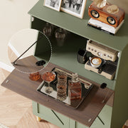 Modern Foldable Bar Cabinet with Wine Storage
