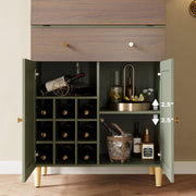 Modern Foldable Bar Cabinet with Wine Storage