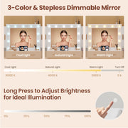 58.4" Large Makeup Vanity with Mirror, Vanity Set with Stool Lights 8 Drawers 2 Glass-Door Cabinets Power Outlet Phone Groove Vanity with Chair Makeup Vanity Desk for Bedroom Dressing Room, White