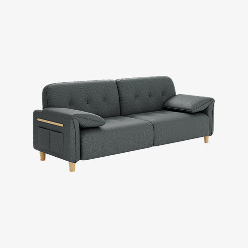 79" 2-Seater Modern Couch, Apartment Lounge,Dark Grey